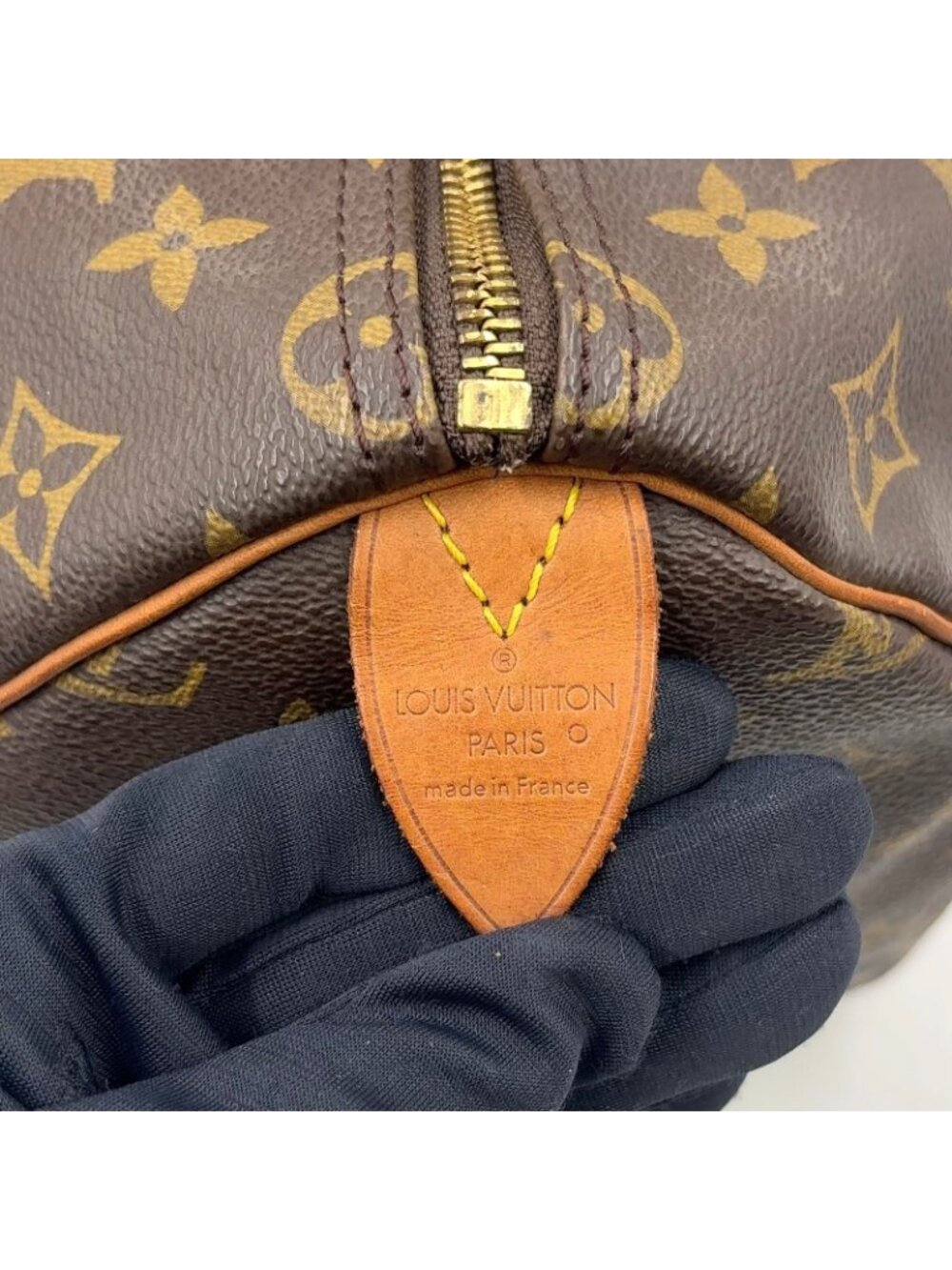 Louis Vuitton Speedy 35 Monogram Leather Brown Handbag Gold - Picture 4 of 15